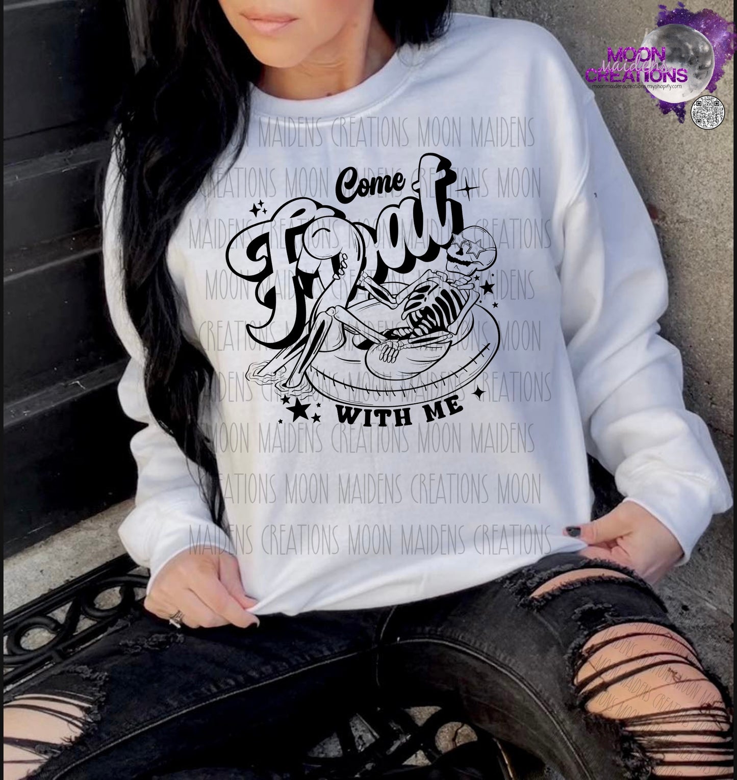 Come float with me no color T shirt long sleeve