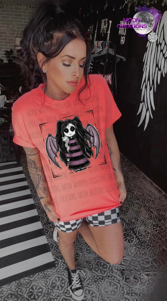 Spooky bat girl long sleeve