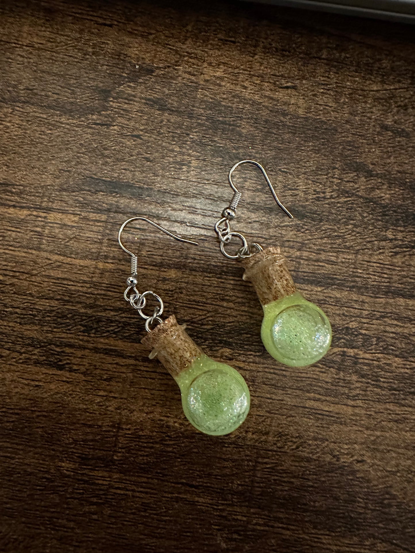 Glow in the dark Poison Bottle Earrings